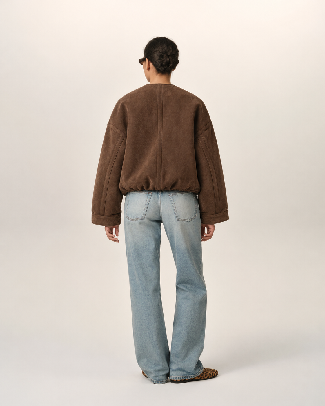 ÉLOÏSE Chocolate Suede Blouson Jacket