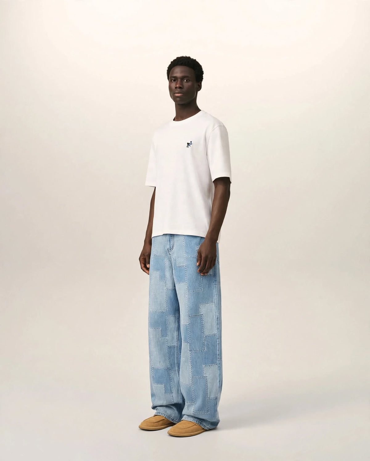 L'ASSEMBLAGE | Patchwork Wide-Leg Denim Jeans