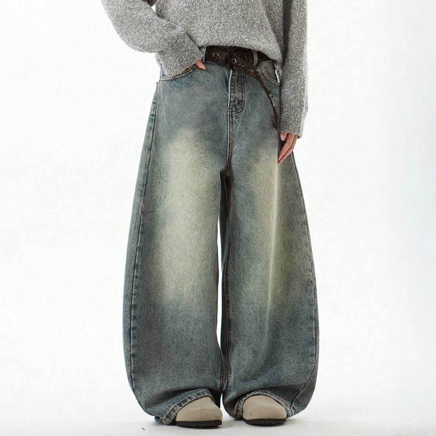 Drift Denim – Ultra Wide Vintage Wash Jeans