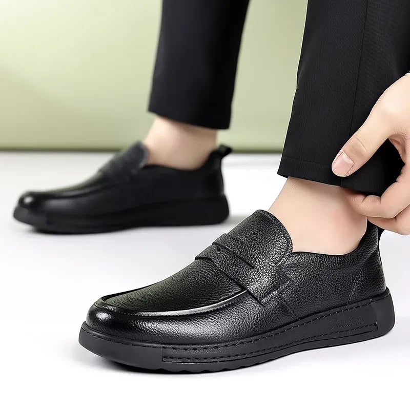 ADRIEN | Textured Penny Loafers
