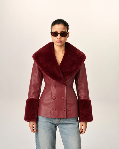 Crimson Luxe Coat