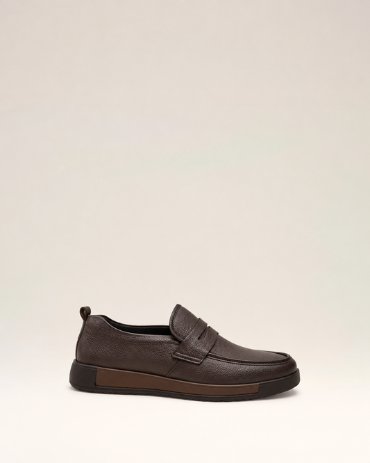 ADRIEN | Textured Penny Loafers