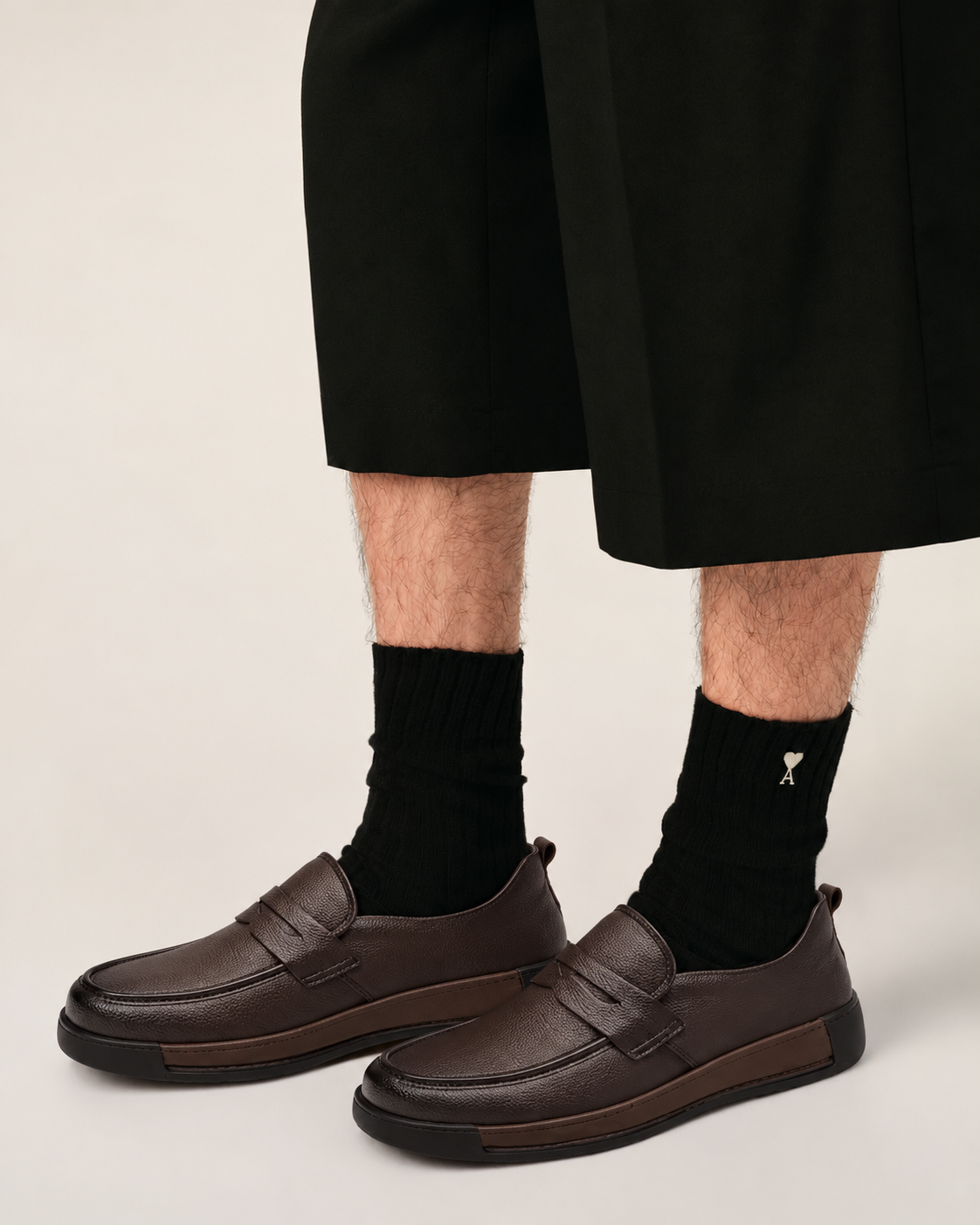 ADRIEN | Textured Penny Loafers