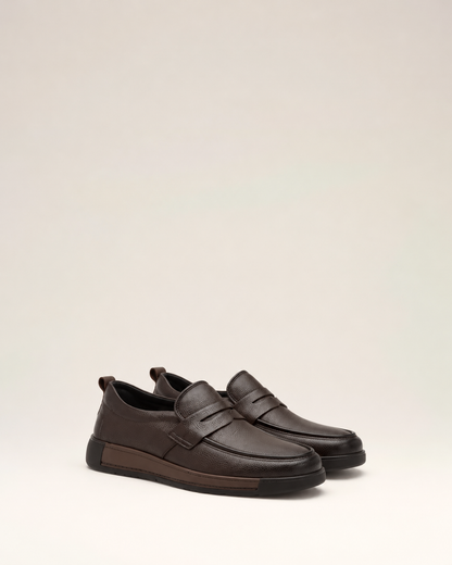 ADRIEN | Textured Penny Loafers