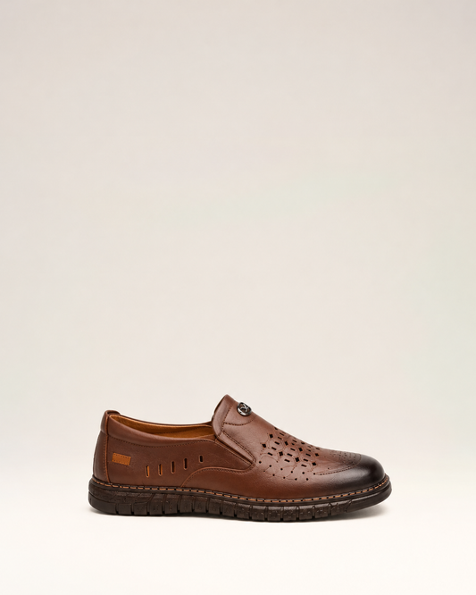FLORIAN | Perforated Slip-On Loafers