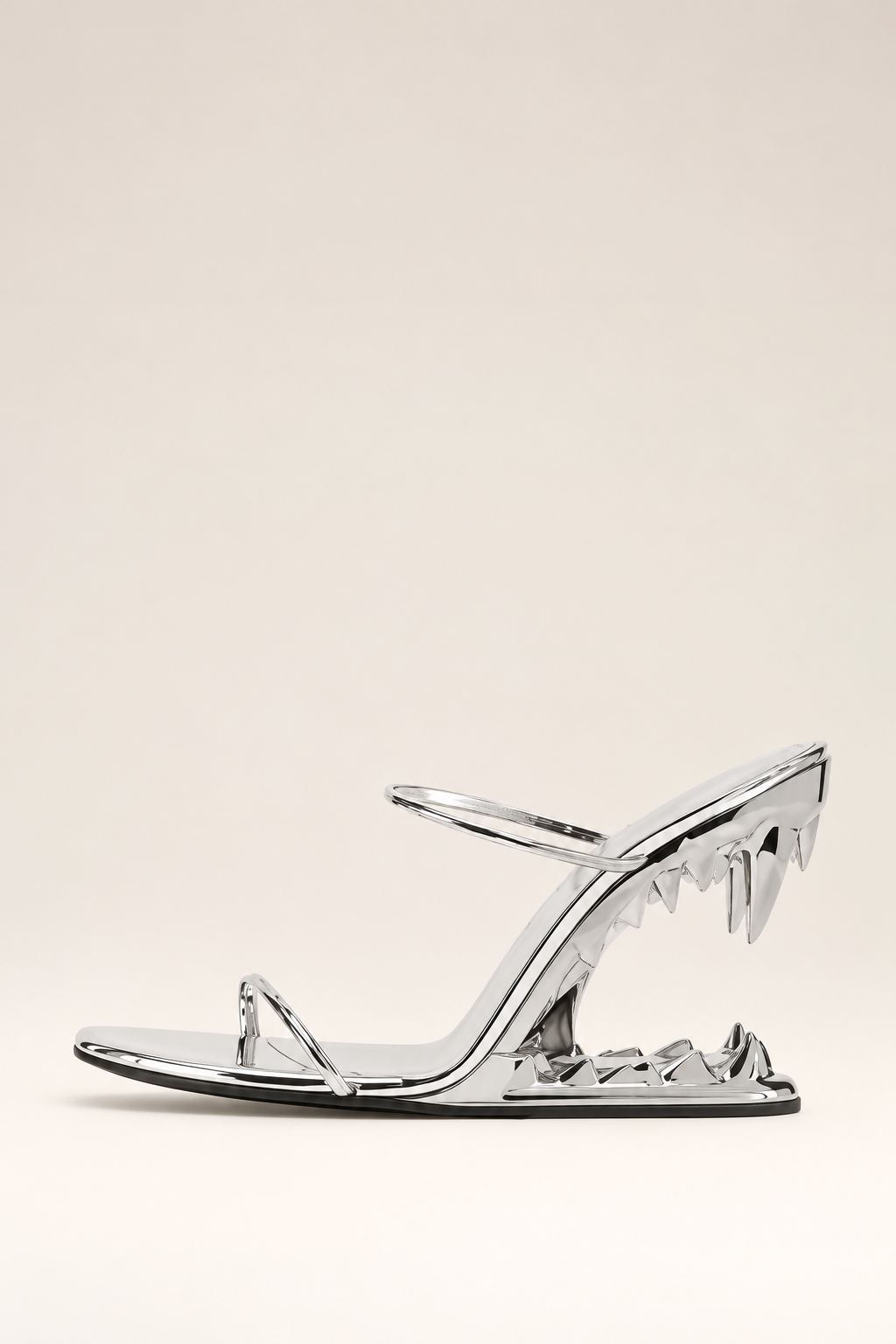 ODILE | Chrome Statement Heels