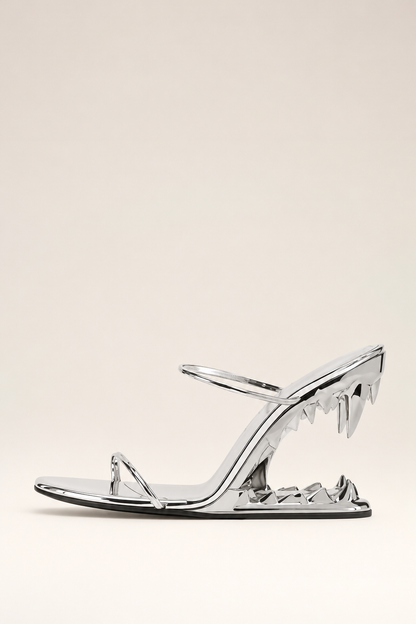 ODILE | Chrome Statement Heels