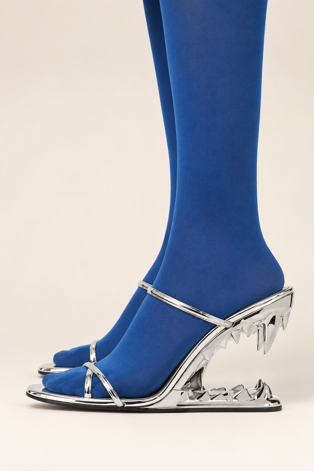 ODILE | Chrome Statement Heels
