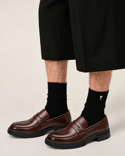 MARCEAU | Leather Penny Loafers