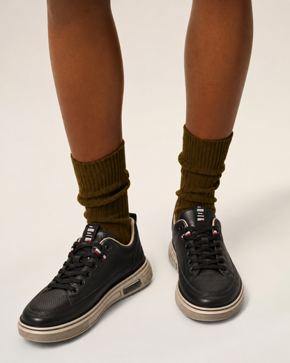 GASPARD | Ribbed Sole Sneakers
