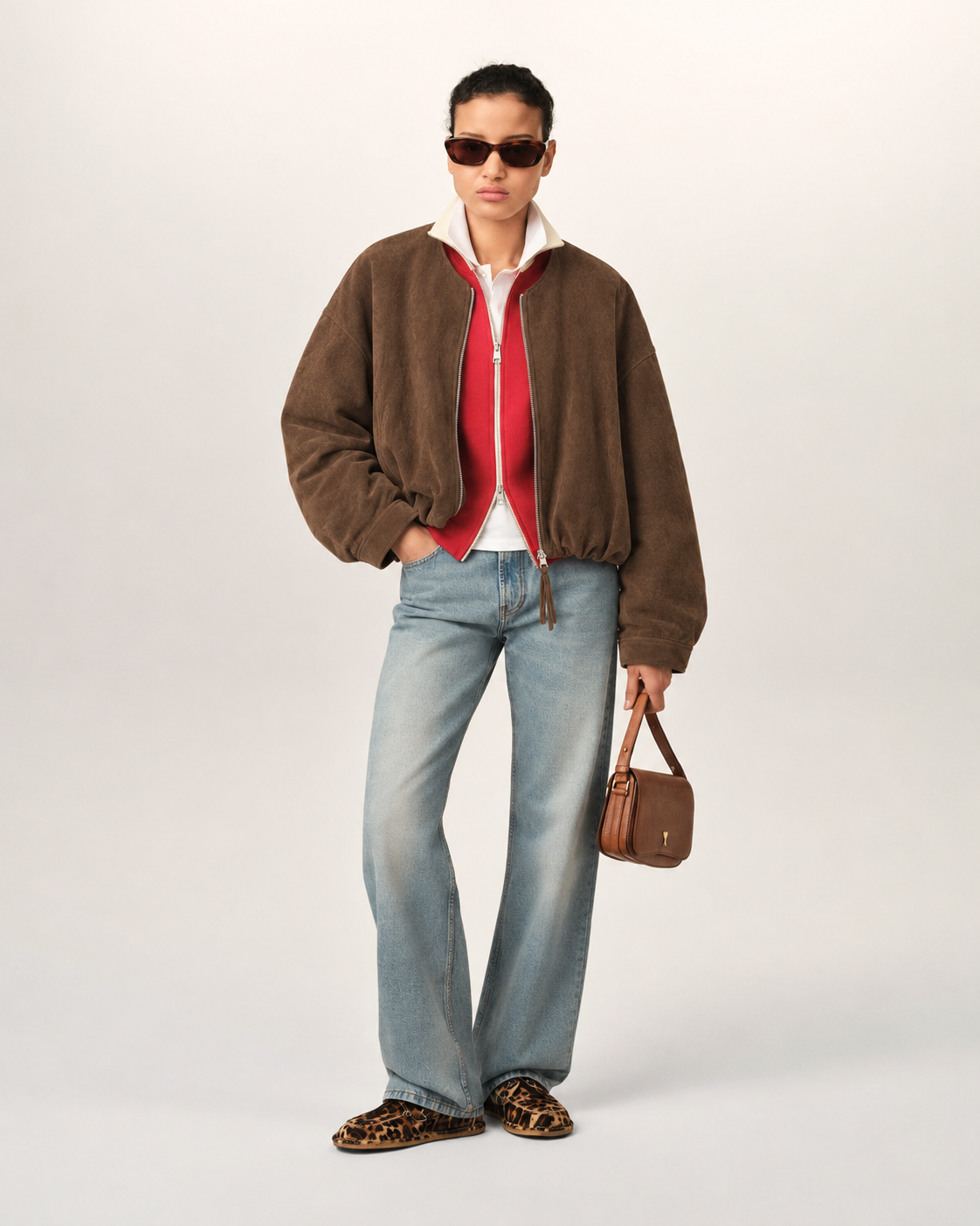 ÉLOÏSE  Chocolate Suede Blouson Jacket
