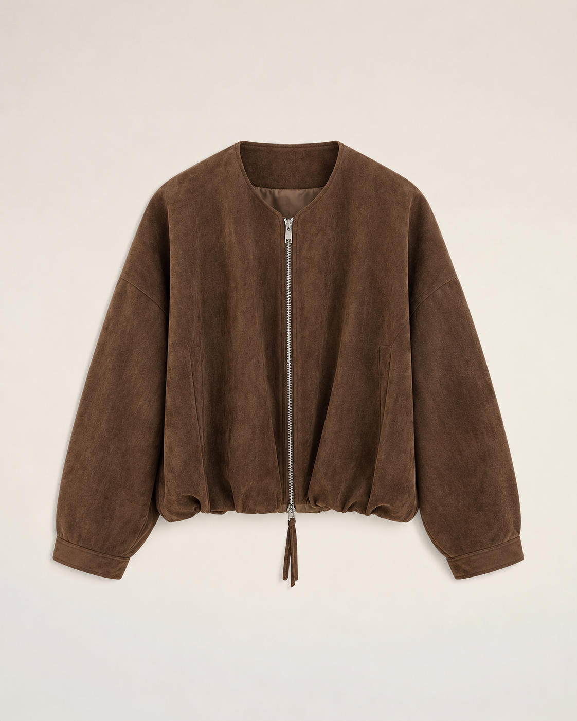 ÉLOÏSE  Chocolate Suede Blouson Jacket