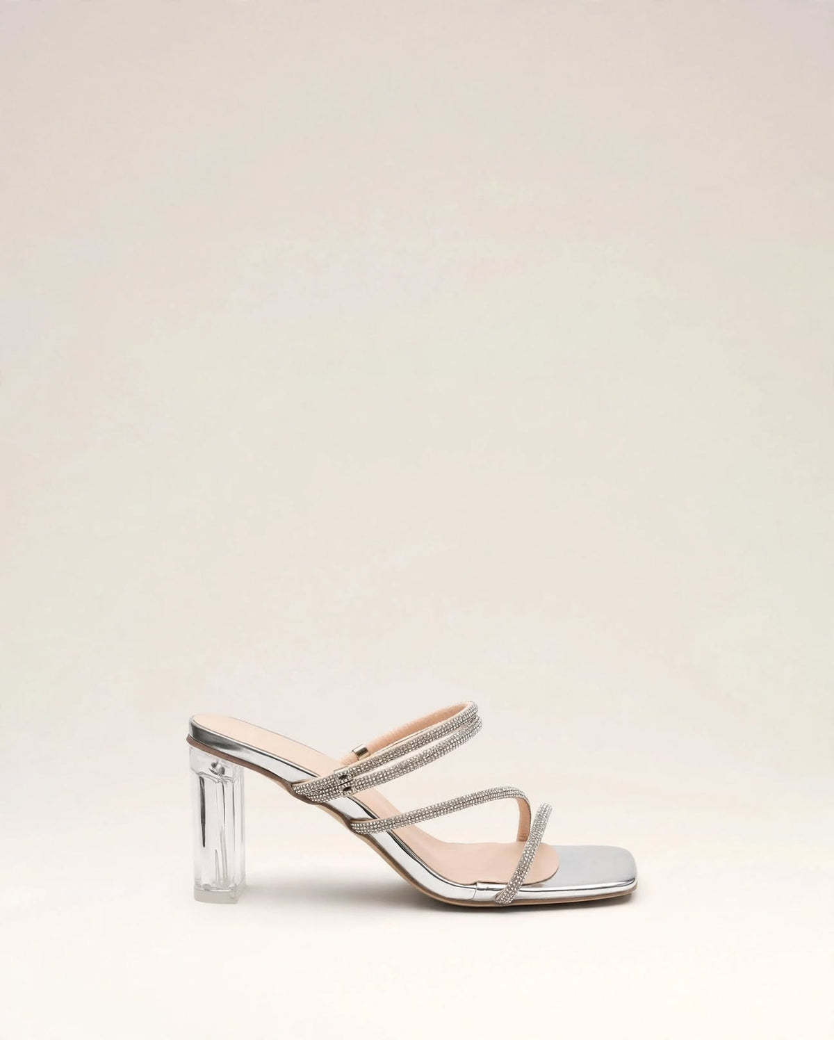 ÉLYSÉE | The Crystal Clear-Heel Mules