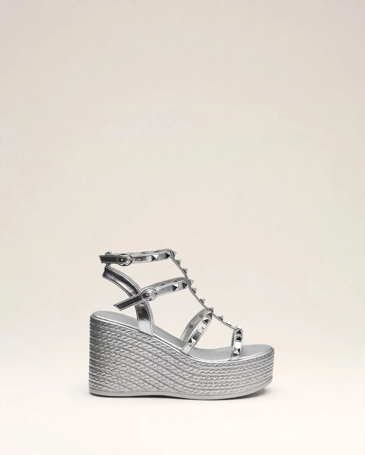 ZÉLIE | The Studded Platform Wedges Heels