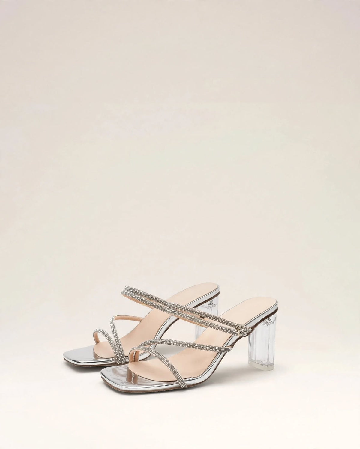 ÉLYSÉE | The Crystal Clear-Heel Mules