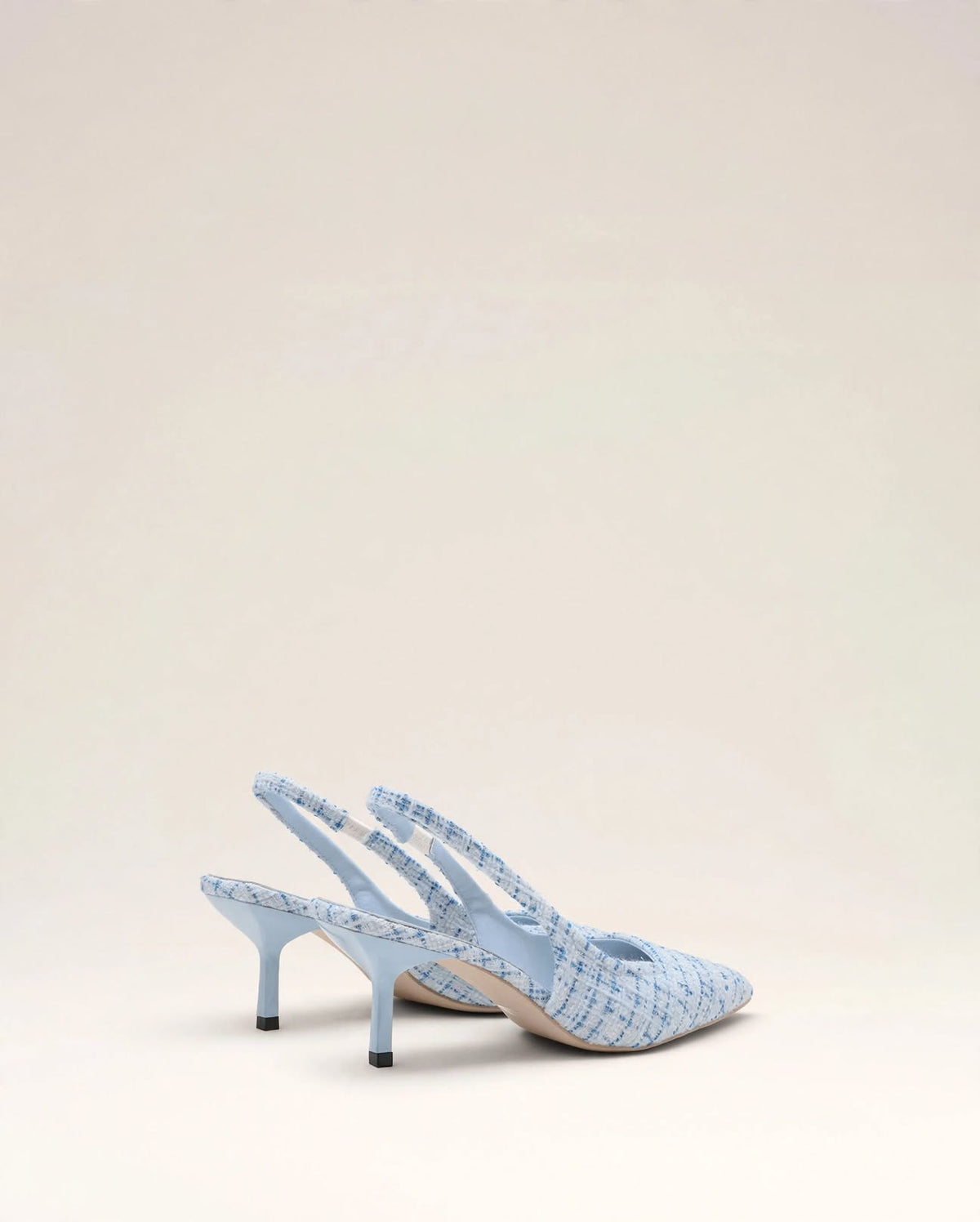 ALIX | Tweed Slingback Kitten Heels