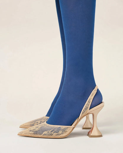 SOLÈNE | Lace Slingback Heels