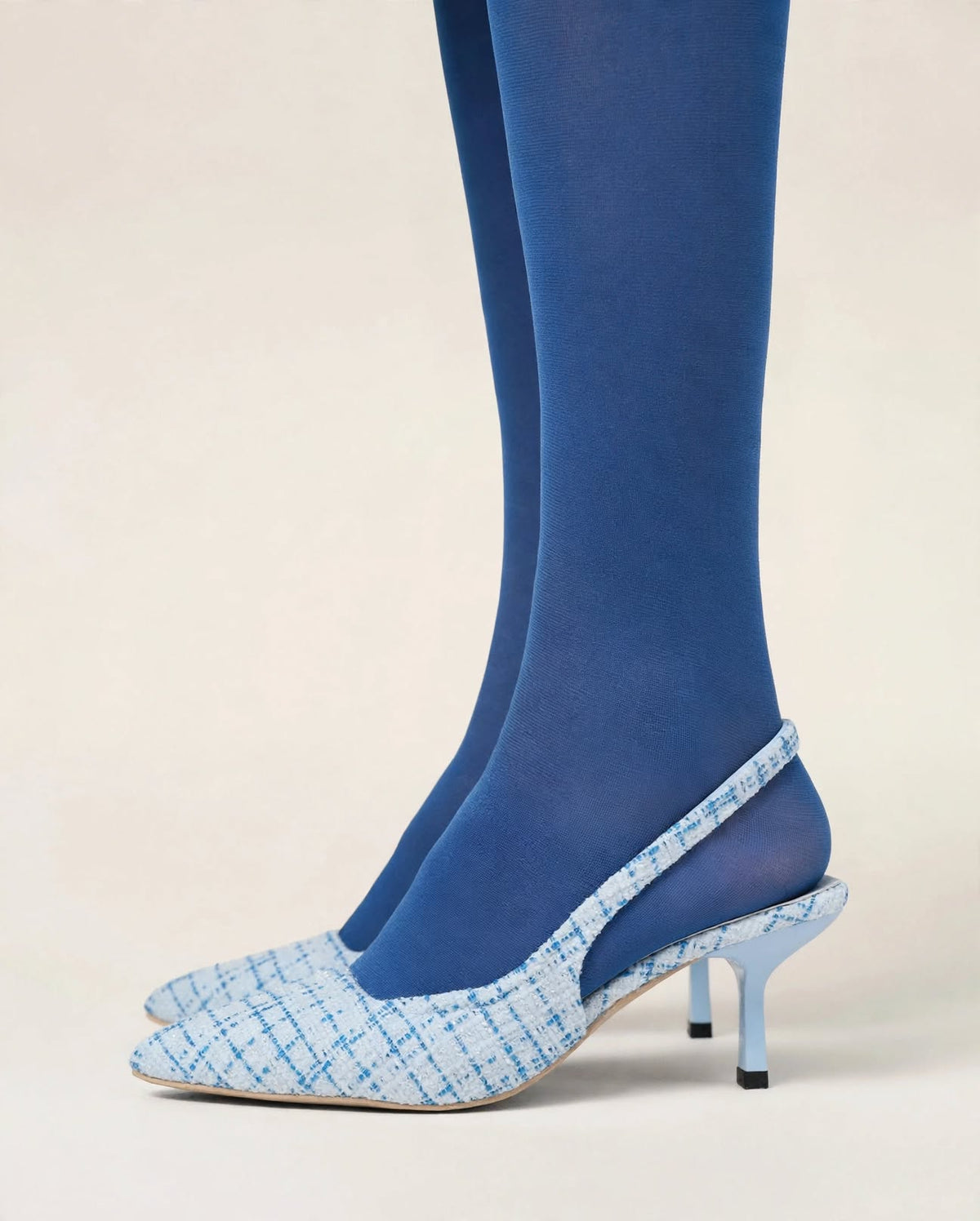 ALIX | Tweed Slingback Kitten Heels