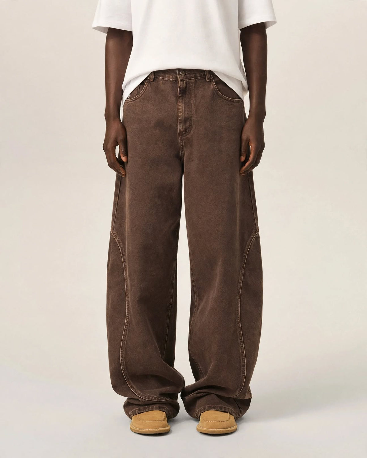 TERRE D'OMBRE | Washed Wide-Leg Denim Jeans