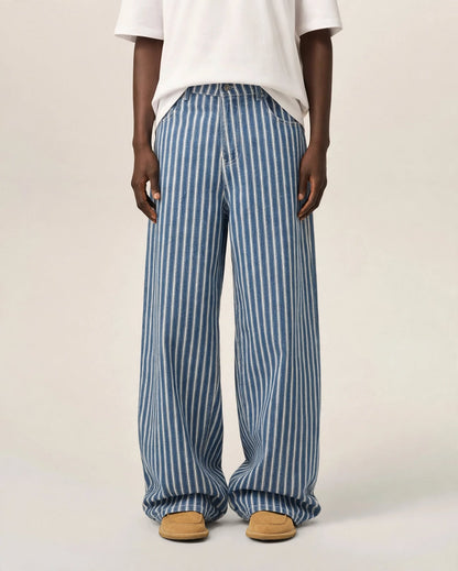 LE VERTIGE | Pinstripe Denim Jeans