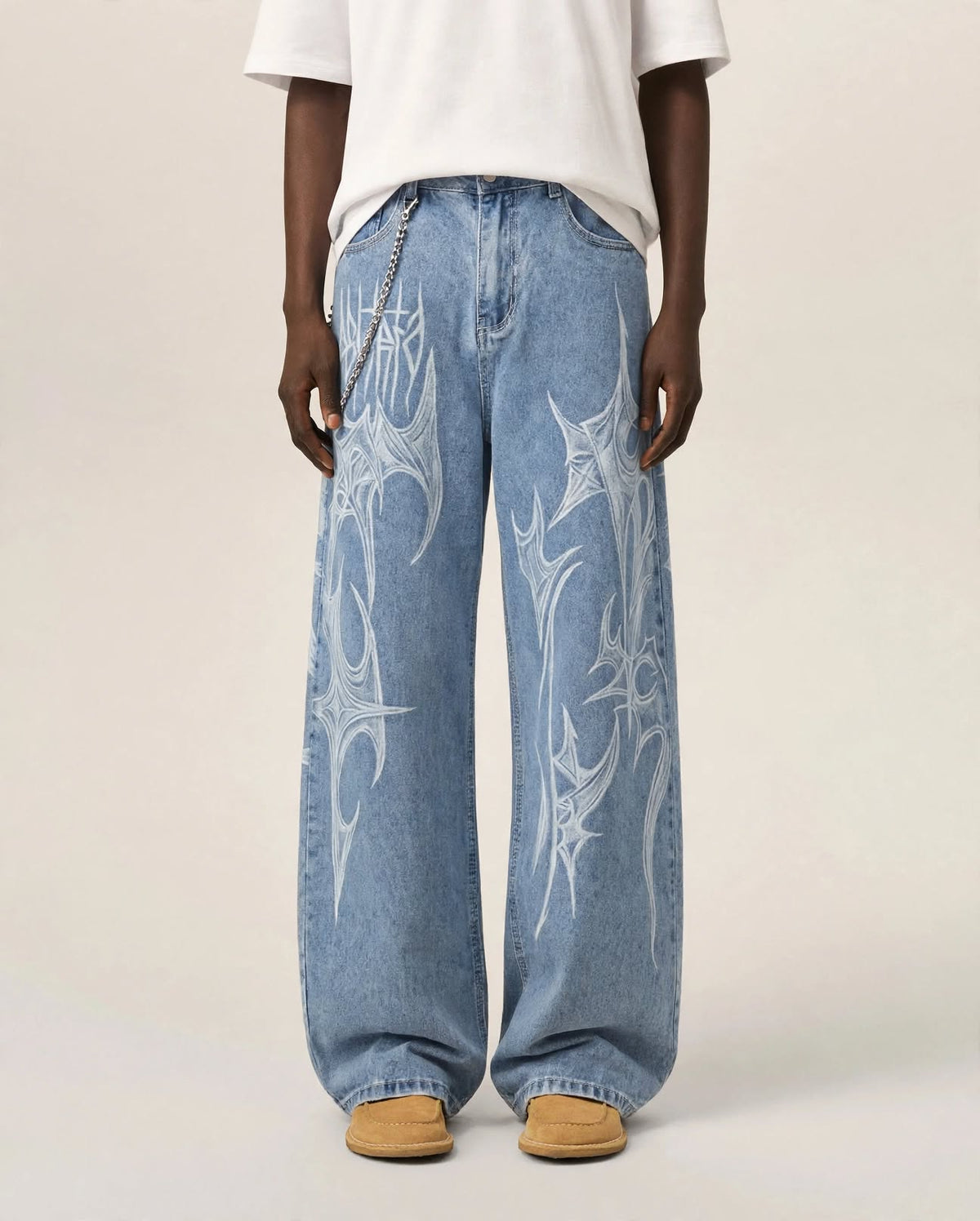 LA GRIFFE | Tribal Graphic Denim Jeans