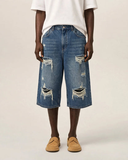 RIVE GAUCHE | Distressed Jorts