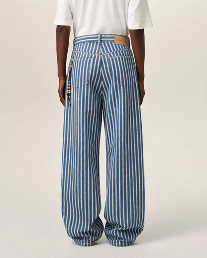 LE VERTIGE | Pinstripe Denim Jeans