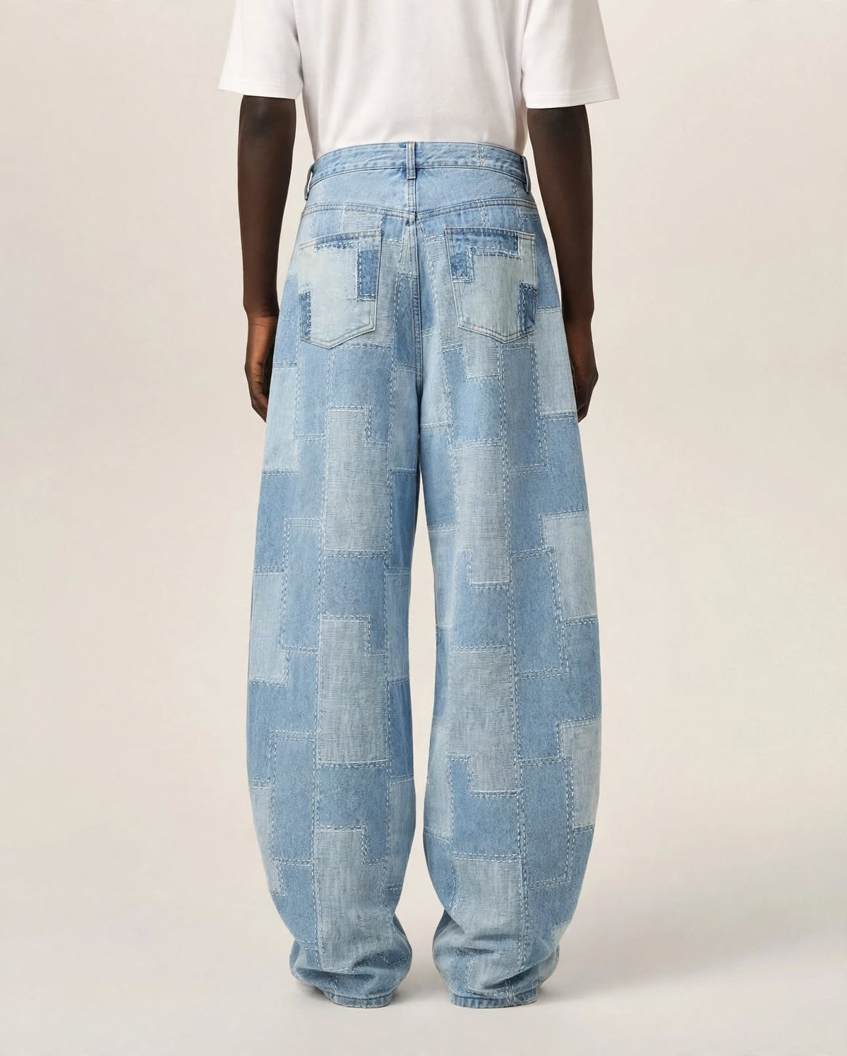 L'ASSEMBLAGE | Patchwork Wide-Leg Denim Jeans