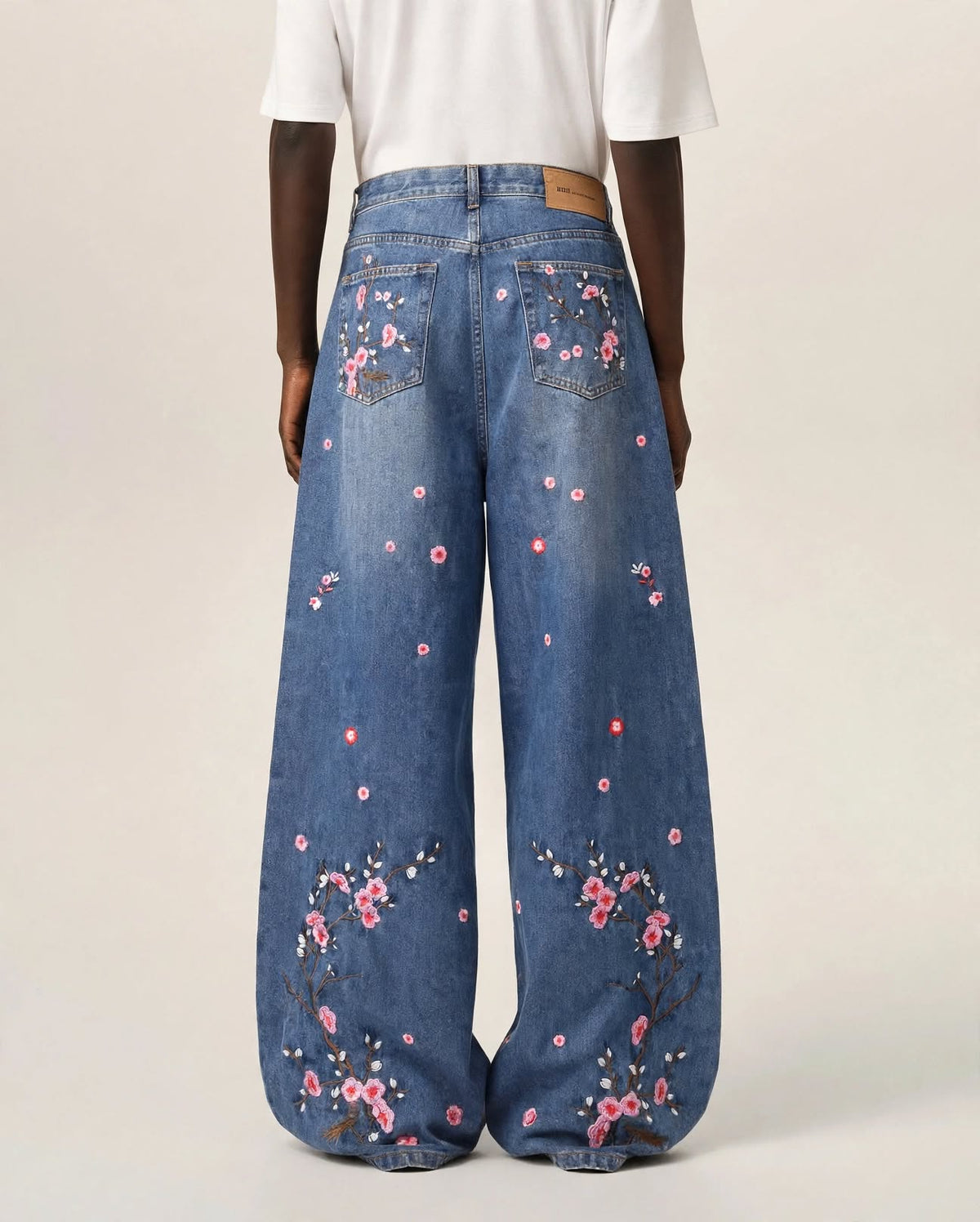 LES CERISIERS | Floral Balloon Denim Jeans