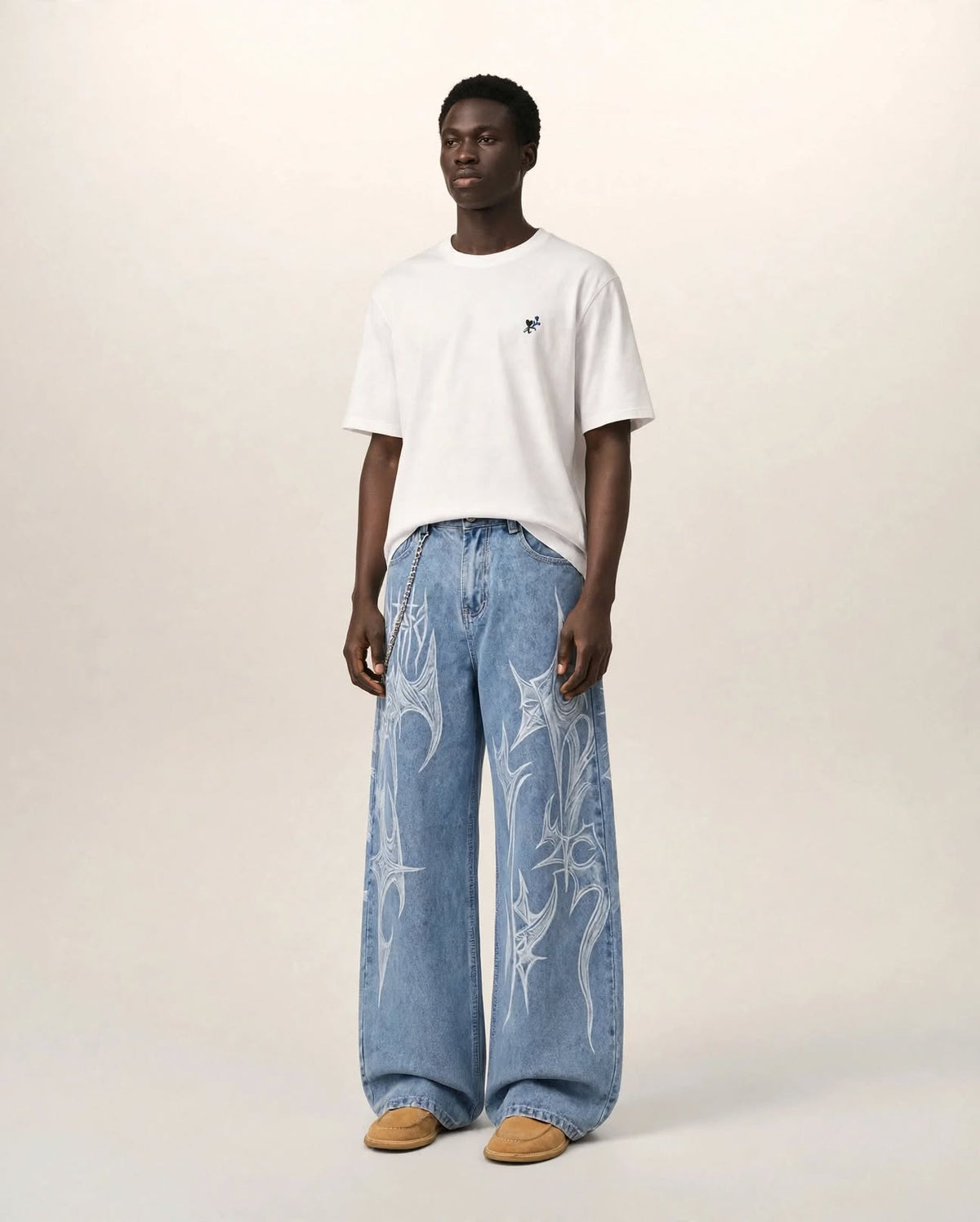 LA GRIFFE | Tribal Graphic Denim Jeans