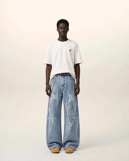 LA GRIFFE | Tribal Graphic Denim Jeans