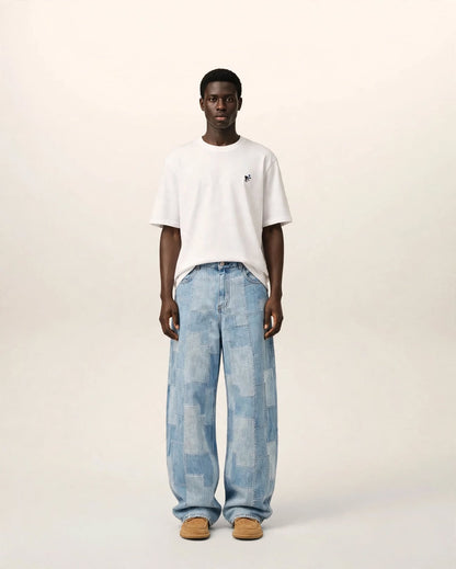 L'ASSEMBLAGE | Patchwork Wide-Leg Denim Jeans