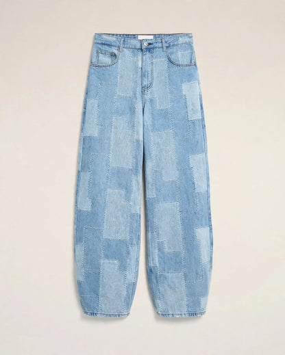 L'ASSEMBLAGE | Patchwork Wide-Leg Denim Jeans