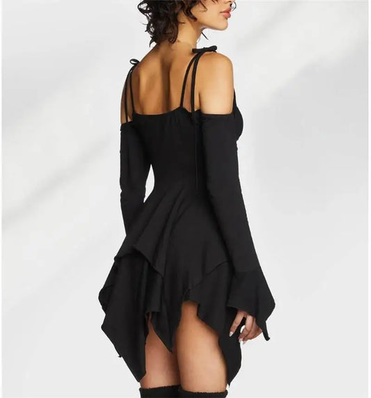 Midnight Siren Asymmetry Dress