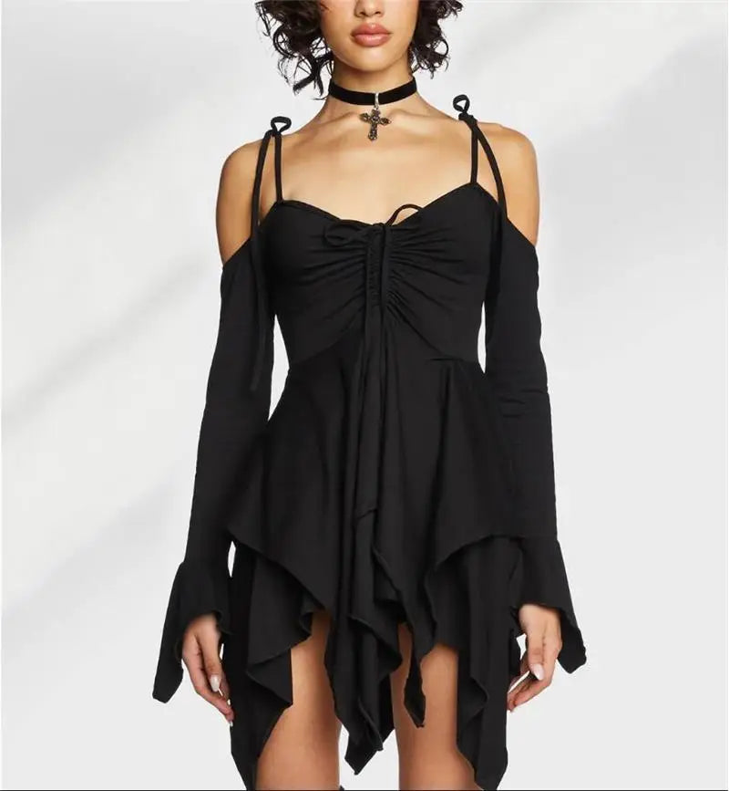 Midnight Siren Asymmetry Dress