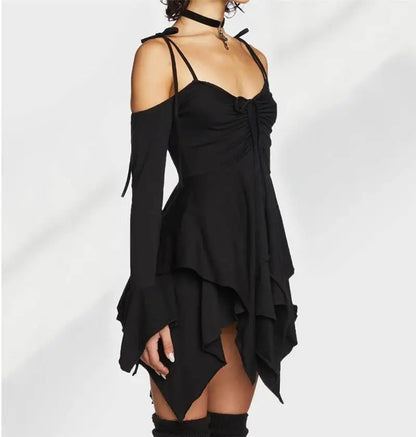 Midnight Siren Asymmetry Dress