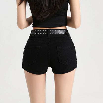 Y2k Low Waist Rivet Shorts