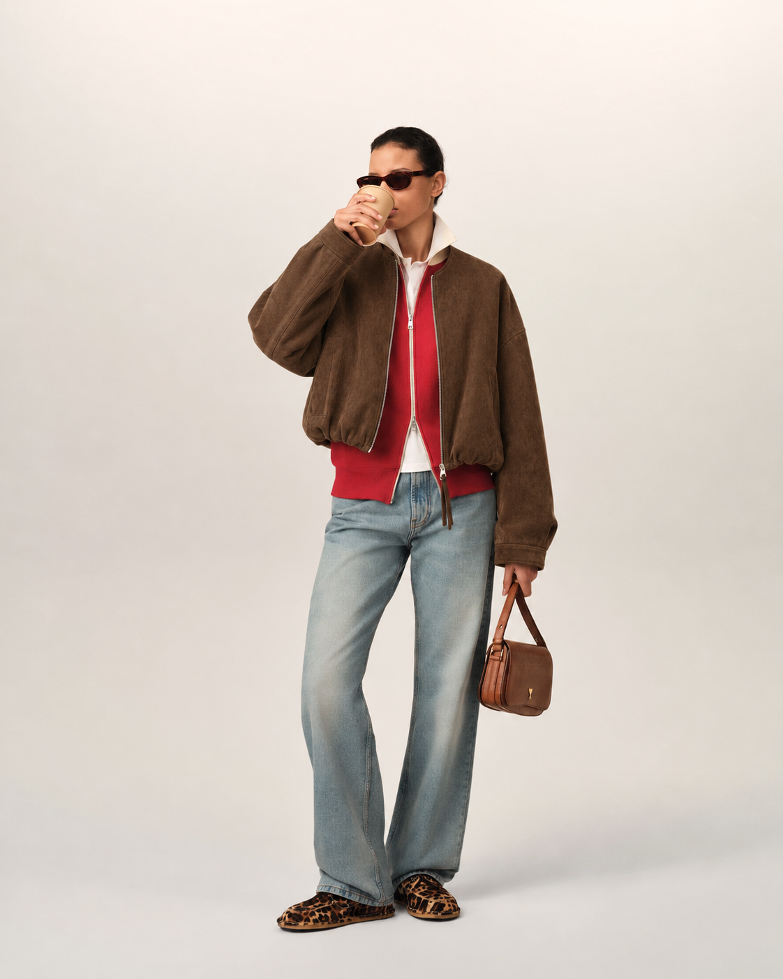 ÉLOÏSE  Chocolate Suede Blouson Jacket