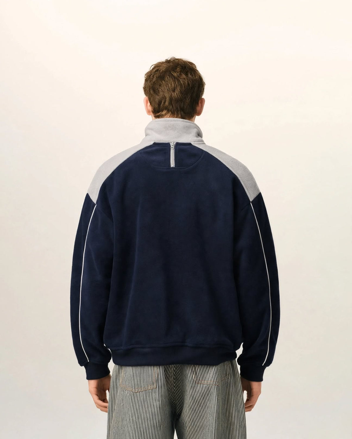 ÉLIAN | The Contrast Quarter-Zip Fleece Jacket