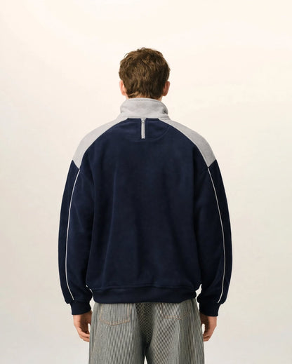 ÉLIAN | The Contrast Quarter-Zip Fleece Jacket