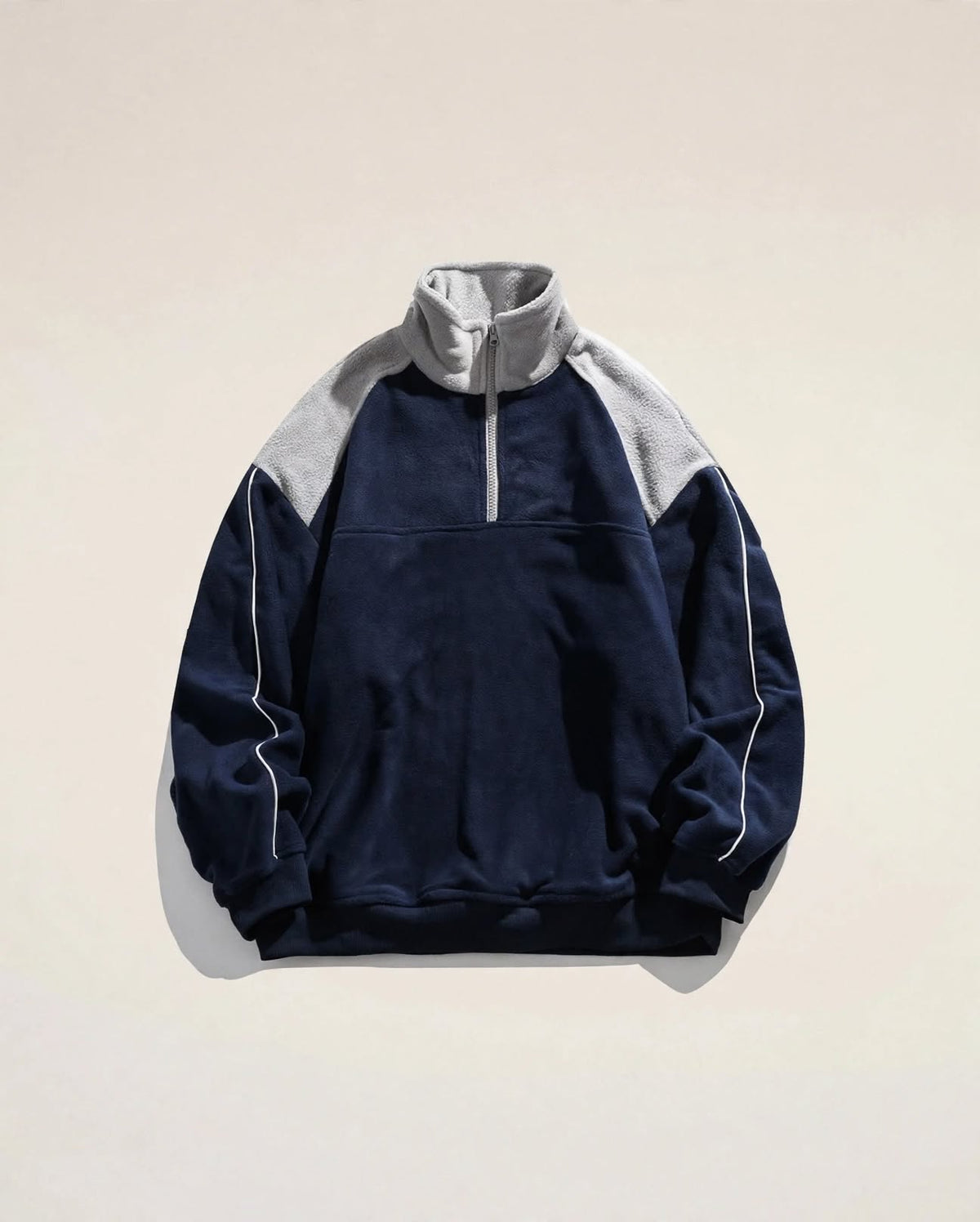 ÉLIAN | The Contrast Quarter-Zip Fleece Jacket