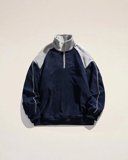 ÉLIAN | The Contrast Quarter-Zip Fleece Jacket