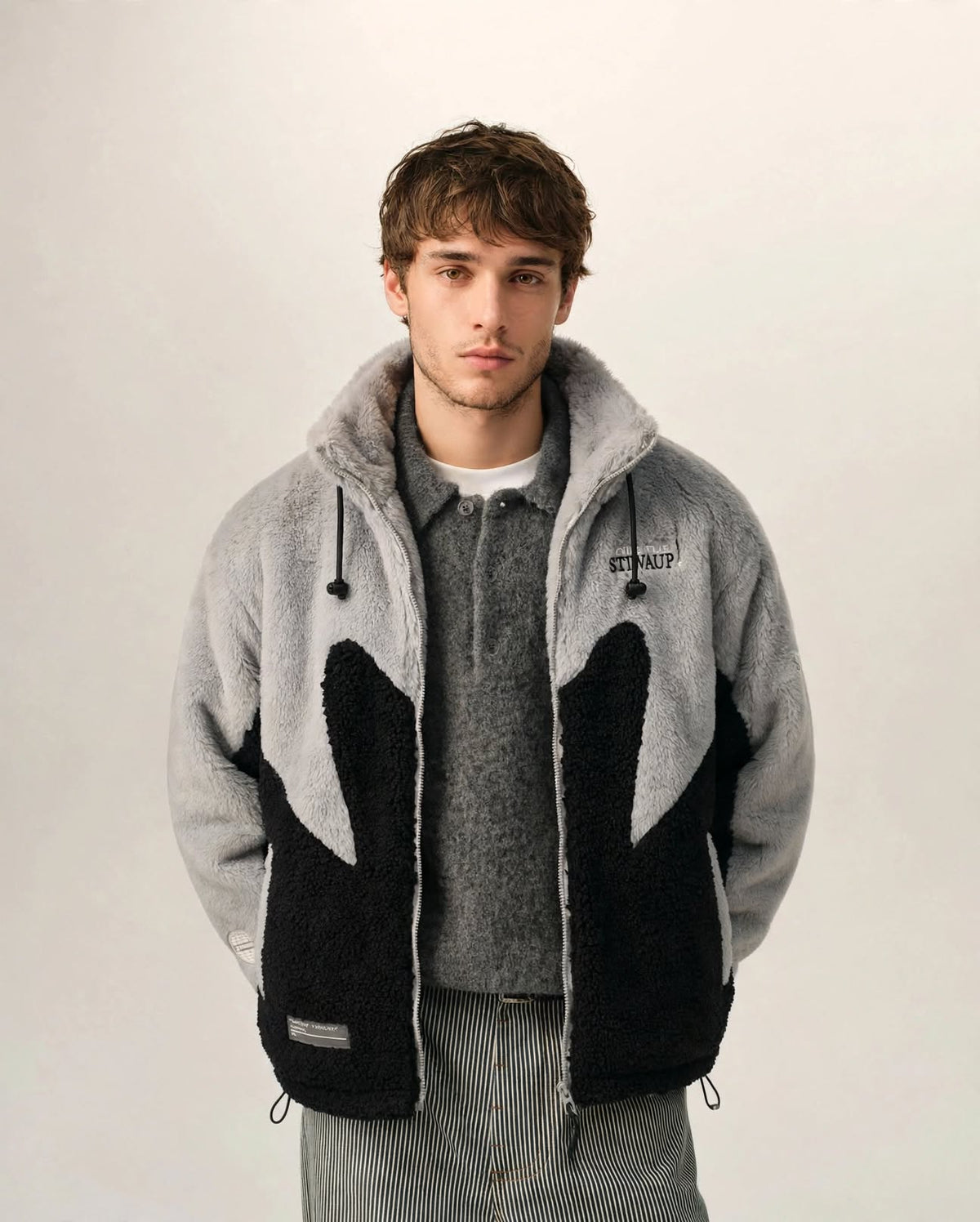 NOÉLAN | The Contrast Fleece Jacket