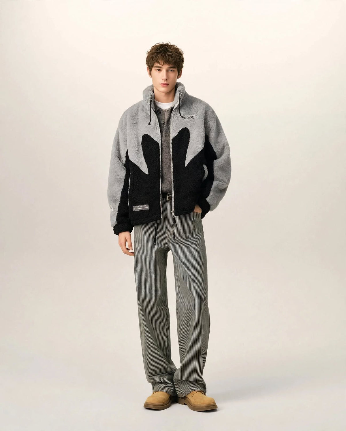 NOÉLAN | The Contrast Fleece Jacket