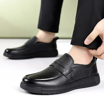 ADRIEN | Textured Penny Loafers