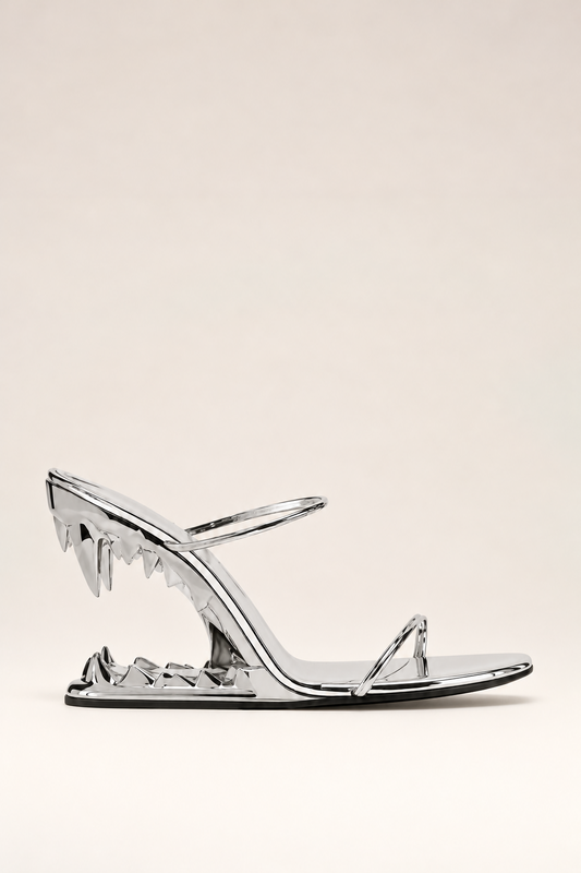 ODILE | Chrome Statement Heels
