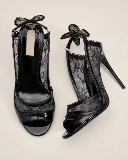 SÉRAPHINE | Butterfly Lace Stiletto Heels