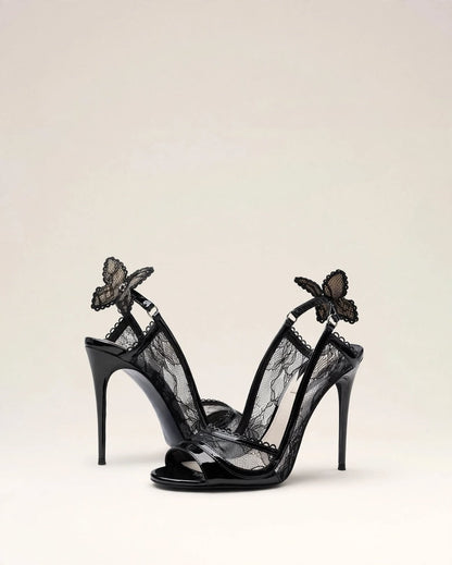 SÉRAPHINE | Butterfly Lace Stiletto Heels