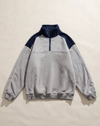 ÉLIAN | The Contrast Quarter-Zip Fleece Jacket