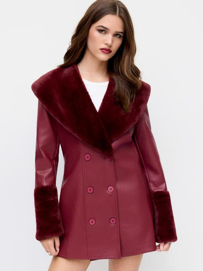 Crimson Luxe Coat